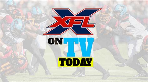 football games today on tv xfl